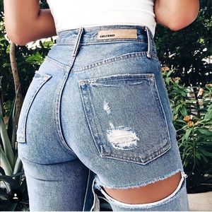 GRLFRND Denim with slits